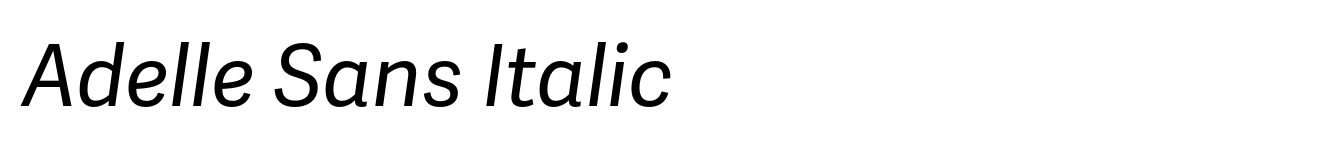 Adelle Sans Italic